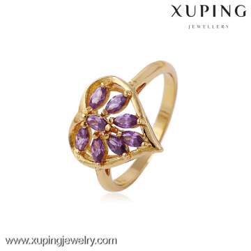 11433 Wholesale Charms Xuping Fashion Woman 18K Gold -Plated Heart Flower Ring